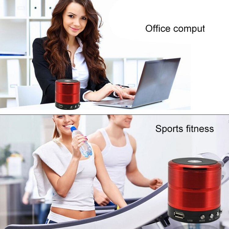 WS-887 Bluetooth Speaker with Lanyard, Support Hands-free Call & FM & U Disk & TF Card & AUX(Silver Grey) - Mini Speaker by PMC TechLife | Online Shopping South Africa | PMC TechLife