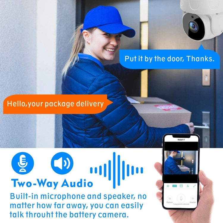 Tuya QX45 1080P Full HD IP65 Waterproof 2.4G Wireless IP Camera, Support Amazon Alexa & Google Home & Motion Detection & Two-way Audio & Night Vision & TF Card, EU Plug - Dome Camera by PMC TechLife | Online Shopping South Africa | PMC TechLife
