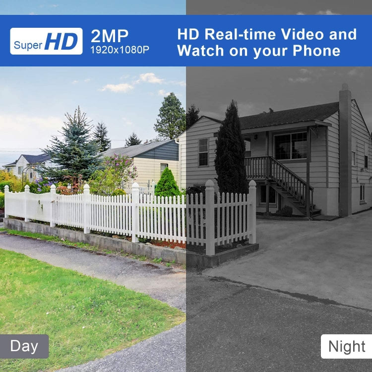 Tuya QX45 1080P Full HD IP65 Waterproof 2.4G Wireless IP Camera, Support Amazon Alexa & Google Home & Motion Detection & Two-way Audio & Night Vision & TF Card, EU Plug - Dome Camera by PMC TechLife | Online Shopping South Africa | PMC TechLife