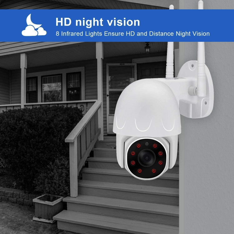 Tuya QX45 1080P Full HD IP65 Waterproof 2.4G Wireless IP Camera, Support Amazon Alexa & Google Home & Motion Detection & Two-way Audio & Night Vision & TF Card, US Plug - Dome Camera by PMC TechLife | Online Shopping South Africa | PMC TechLife