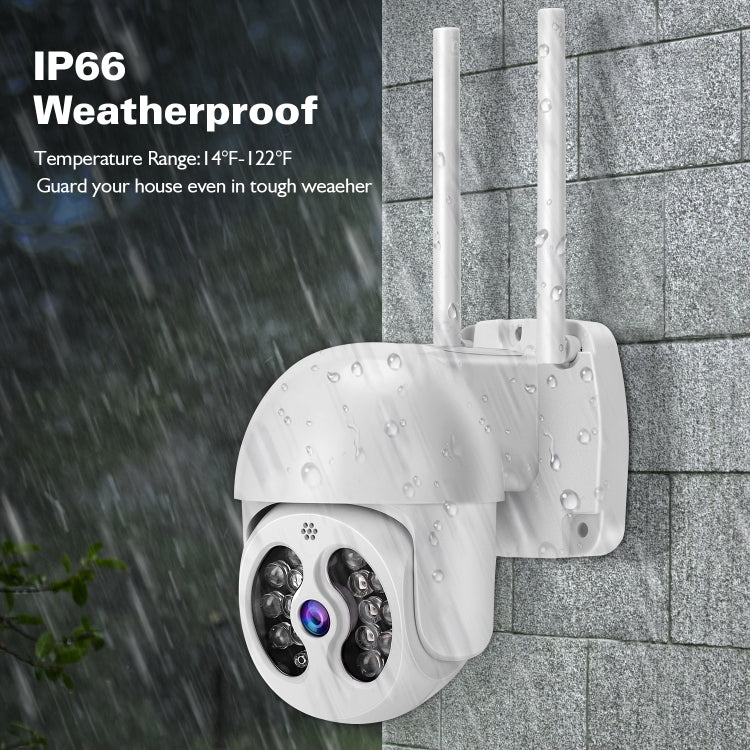 Tuya QX56 3.0 Million Pixels IP66 Waterproof 2.4G Wireless IP Camera, Support Amazon Alexa & Google Home & Motion Detection & Two-way Audio & Full Color Night Vision & TF Card, UK Plug - Dome Camera by PMC TechLife | Online Shopping South Africa | PMC TechLife