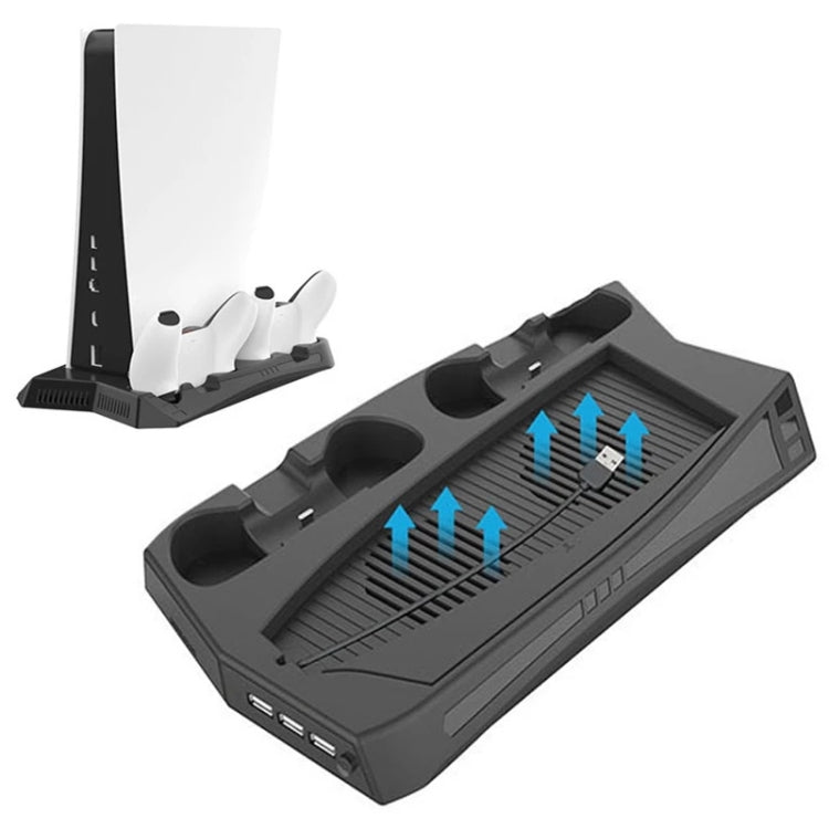 KJH P5-010 Vertical Charging Stand With Cooling Fan For PS5 De / UHD - Charger & Power by PMC TechLife | Online Shopping South Africa | PMC TechLife