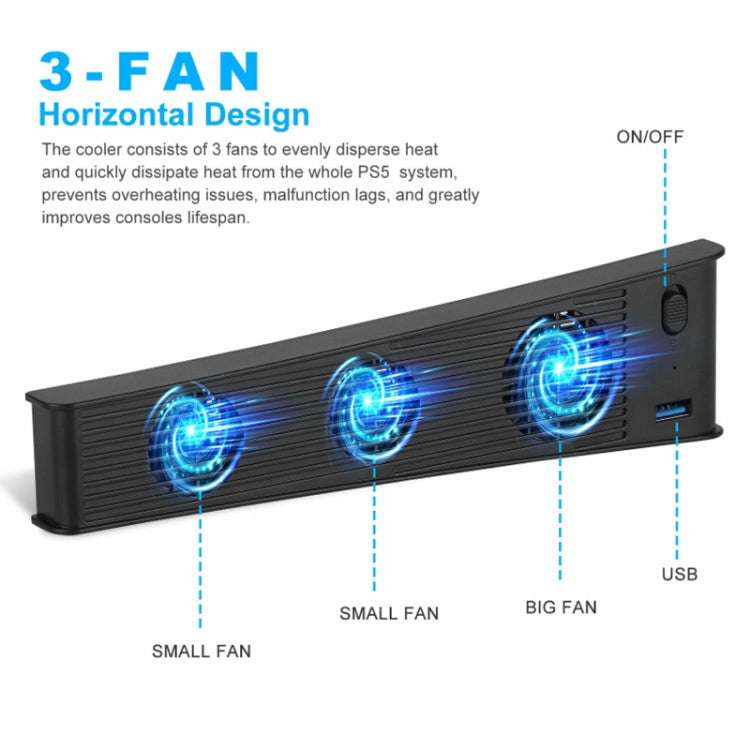 KJH P5-009 Console Cooling Fan For PS5(White) - Others by PMC TechLife | Online Shopping South Africa | PMC TechLife | Buy Now Pay Later Mobicred