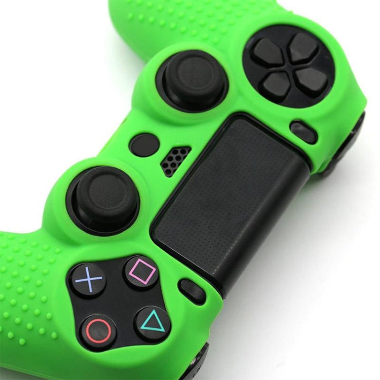 Non-slip Silicone Protective Case for Sony PS4(Black+green) - Cases by PMC TechLife | Online Shopping South Africa | PMC TechLife