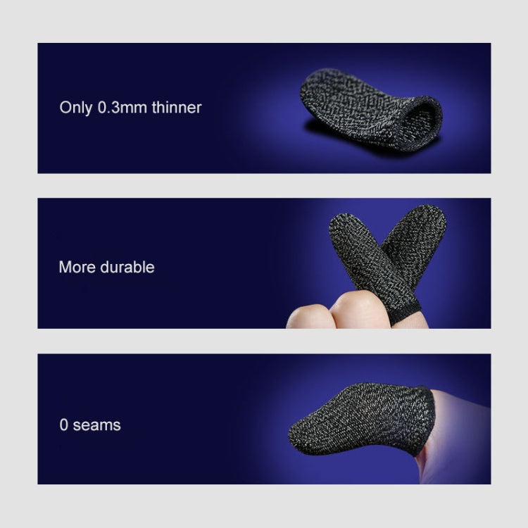 10 PCS Nylon + Conductive Fiber Non-slip Sweat-proof Mobile Phone Game Touch Screen Finger Cover for Thumb / Index Finger(Black) - Gaming Finger Sleeves by PMC TechLife | Online Shopping South Africa | PMC TechLife