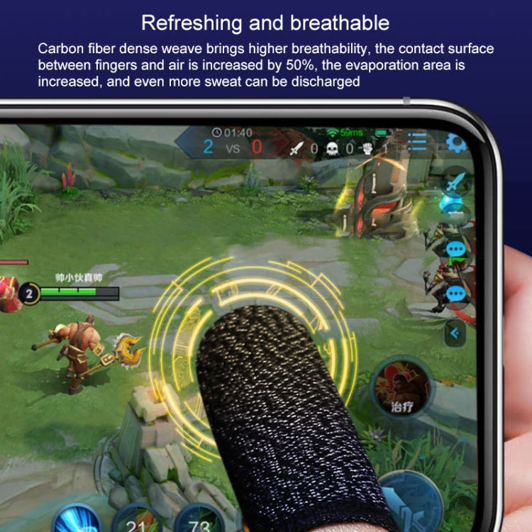 10 PCS Nylon + Conductive Fiber Non-slip Sweat-proof Mobile Phone Game Touch Screen Finger Cover for Thumb / Index Finger(White) - Gaming Finger Sleeves by PMC TechLife | Online Shopping South Africa | PMC TechLife