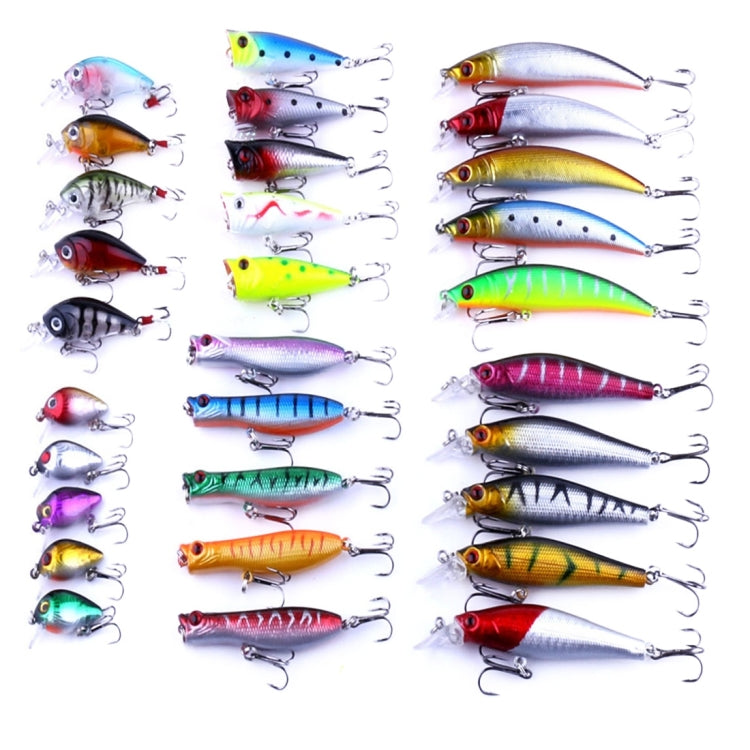 HENGJIA HENG JIA-SETL30 30 PCS Minnow Fishing Lure Set 6 Models Fishing Tackle Plastic Hard Bait - free shipping - PMC TechLife - Order now!