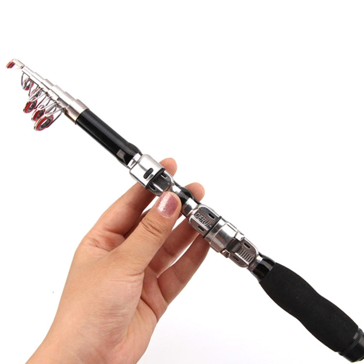 36cm Portable Telescopic Sea Fishing Rod Mini Fishing Pole, Extended Length : 2.1m, Black Clip Reel Seat - free shipping - PMC TechLife - Order now!
