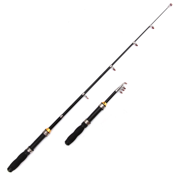 36cm Portable Telescopic Sea Fishing Rod Mini Fishing Pole, Extended Length : 2.1m, Black Tube-type Reel Seat - free shipping - PMC TechLife - Order now!