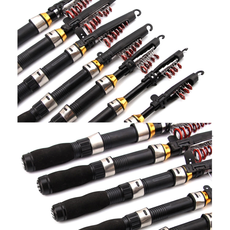 36cm Portable Telescopic Sea Fishing Rod Mini Fishing Pole, Extended Length : 2.1m, Black Tube-type Reel Seat - free shipping - PMC TechLife - Order now!