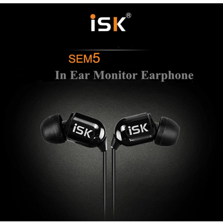 ISK SEM5 3.5mm HiFi Stereo In Ear Monitor Earphone for Phone Computer Network K Song Headphones - In Ear Wired Earphone by PMC TechLife | Online Shopping South Africa | PMC TechLife