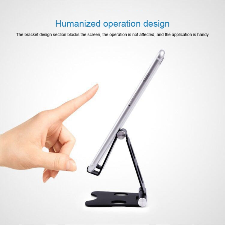 ROOSTAND R2 Aluminum Alloy Mobile Desktop Tablet Bracket Double Folding Lazy Artifact, Size: 6.4x7x9cm(Rose Red) - Desktop Holder by PMC TechLife | Online Shopping South Africa | PMC TechLife