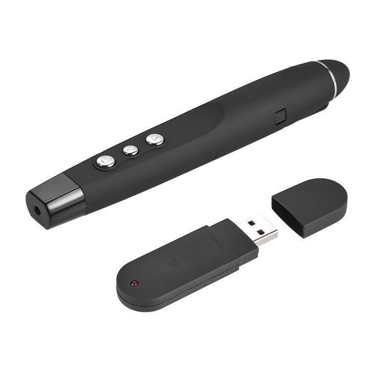 2.4GHz Wireless Laser PowerPoint Page Turning Pen Multimedia Wireless Presentation Projection Pen with USB Receiver, Remote Control Distance: 30m - free shipping - PMC TechLife - Order now!