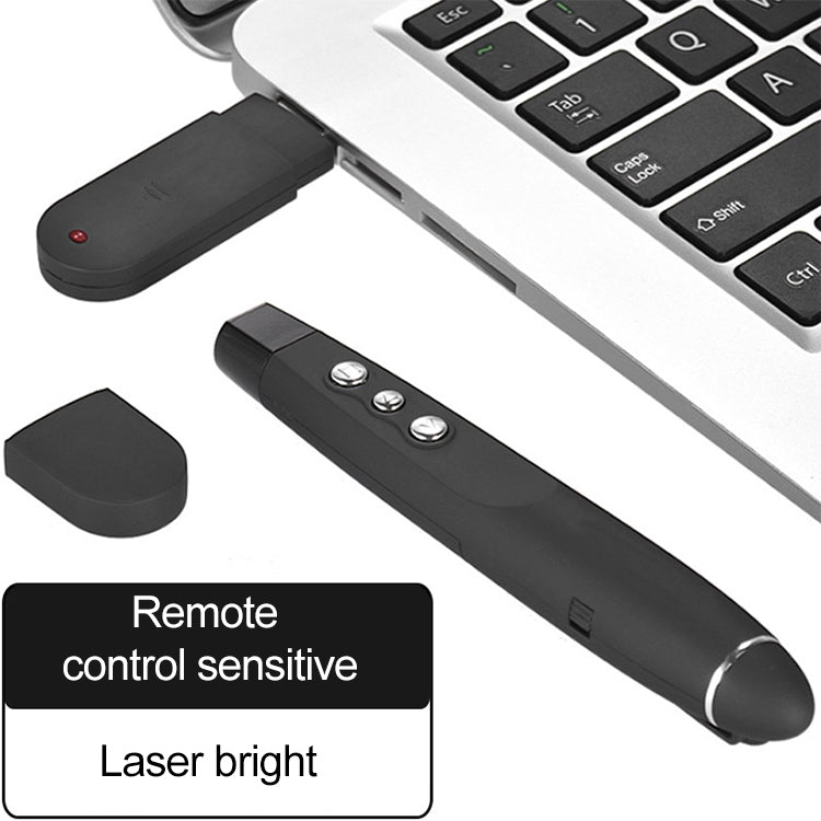 2.4GHz Wireless Laser PowerPoint Page Turning Pen Multimedia Wireless Presentation Projection Pen with USB Receiver, Remote Control Distance: 30m - free shipping - PMC TechLife - Order now!