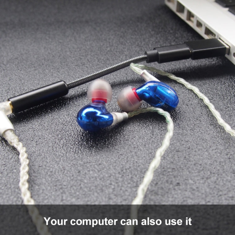 TA11-R USB-C / Type-C Male to 3.5mm Audio Female TPE Braid Earphone Adapter(Black) - free shipping - PMC TechLife - Order now!