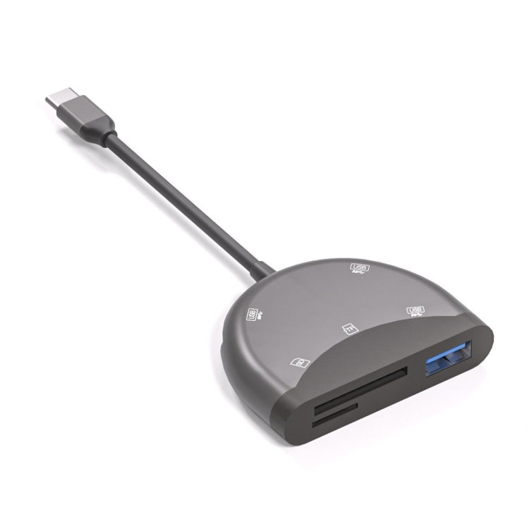 NK-3039 5 in 1 USB-C / Type-C Male to TF / SD Card Slot + 3 USB Female Adapter - free shipping - PMC TechLife - Order now!