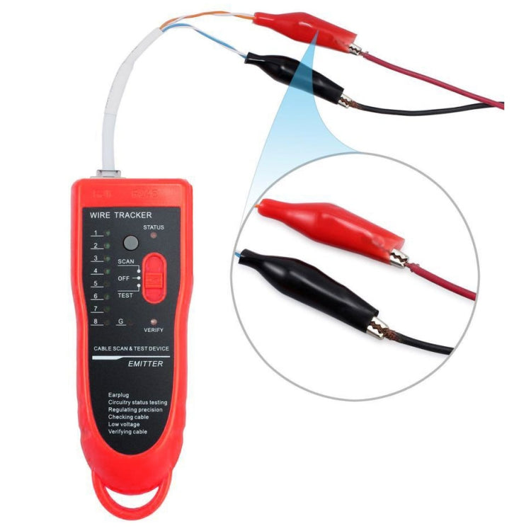 RJ11 / RJ45 Telephone Wire Tracker Ethernet LAN Network Cable Tester Detector Line Finder - Lan Cable and Tools by PMC TechLife | Online Shopping South Africa | PMC TechLife