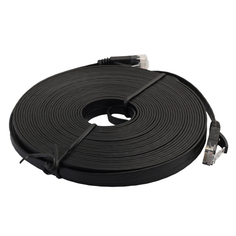 10m CAT6 Ultra-thin Flat Ethernet Network LAN Cable, Patch Lead RJ45 (Black) - free shipping - PMC TechLife - Order now!