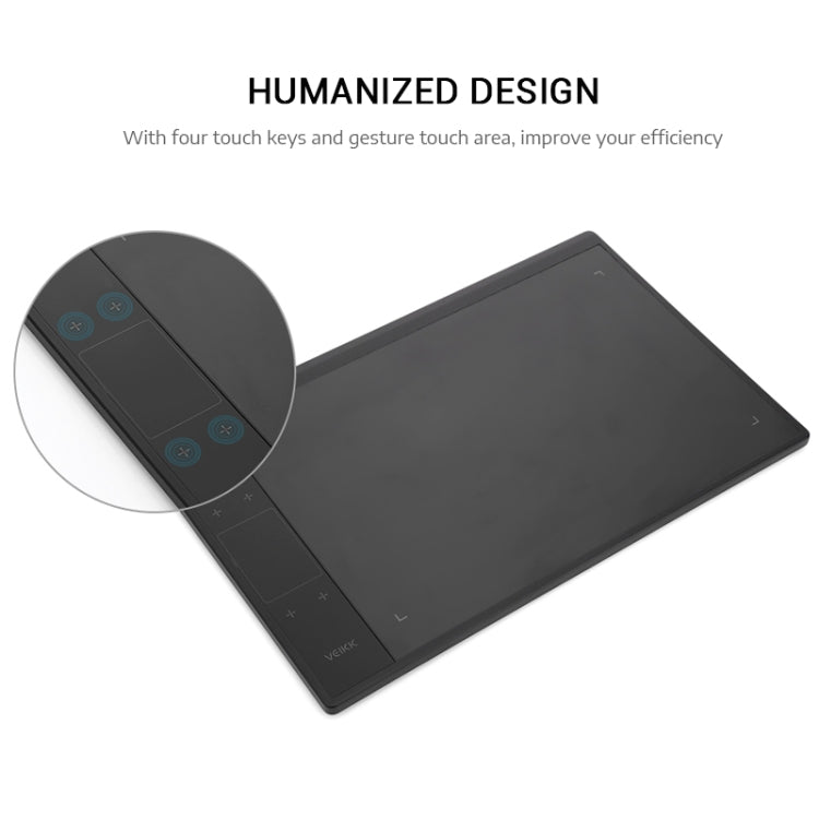 VEIKK A30 10x6 inch 5080 LPI Smart Touch Electronic Graphic Tablet, with Type-c Interface - free shipping - PMC TechLife - Order now!