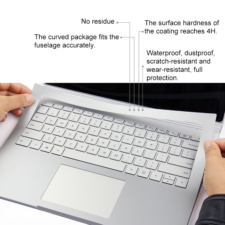 4 in 1 Notebook Shell Protective Film Sticker Set for Microsoft Surface Book 13.5 inch(Silver) - Screen & Keyboard Cover by PMC TechLife | Online Shopping South Africa | PMC TechLife