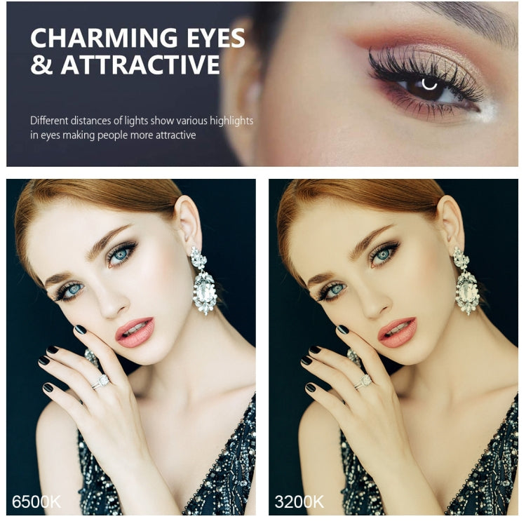 PULUZ 4.7 inch 12cm Ring Light Horizontal Dual Phone Brackets Desktop Holder Video Light Kits - Ring Light by PULUZ | Online Shopping South Africa | PMC TechLife | Buy Now Pay Later Mobicred