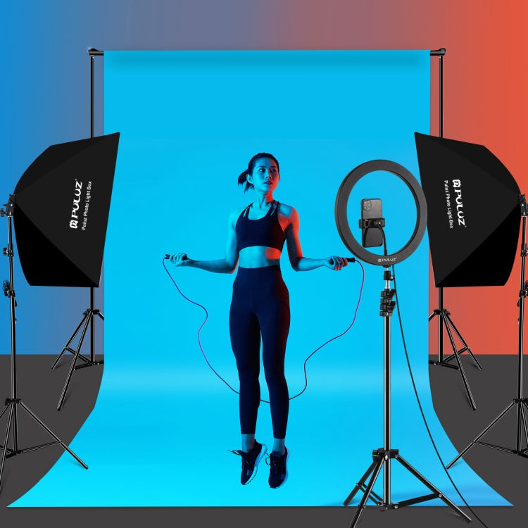 PULUZ Softbox Lighting Kit 2 PCS 50x70cm Professional Photo Studio Photography Light Equipment with 2 x E27 Socket Bulb Photography Lighting Kit(EU Plug) - free shipping - PMC TechLife - Order now!
