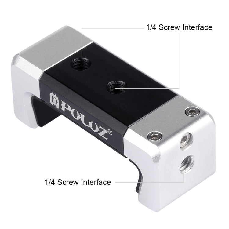 PULUZ Folding Plastic Tripod + Aluminum Alloy Clamp Bracket with Cold Shoe for iPhone, Galaxy, Huawei, Xiaomi, Sony, HTC, Google and other Smartphones - Desktop Holder by PULUZ | Online Shopping South Africa | PMC TechLife | Buy Now Pay Later Mobicred