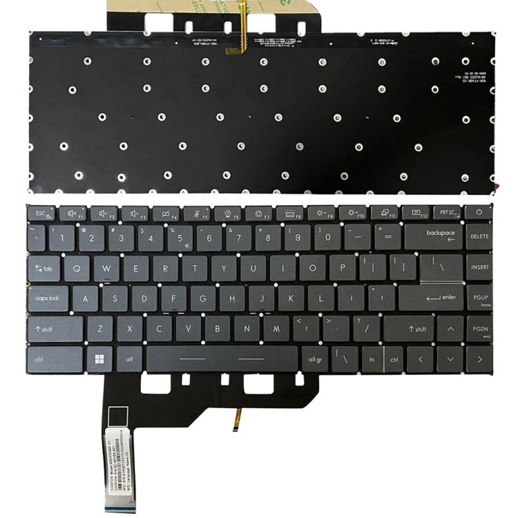 US Version Laptop Keyboard with Backlight for MSI GE66 Raider / MS-1541 / GP66 / MS-1542/1543 / GS66 / MS-16V1 / MS-16V2 / 10SD / 10SE (Grey) - Replacement Keyboards by PMC TechLife | Online Shopping South Africa | PMC TechLife