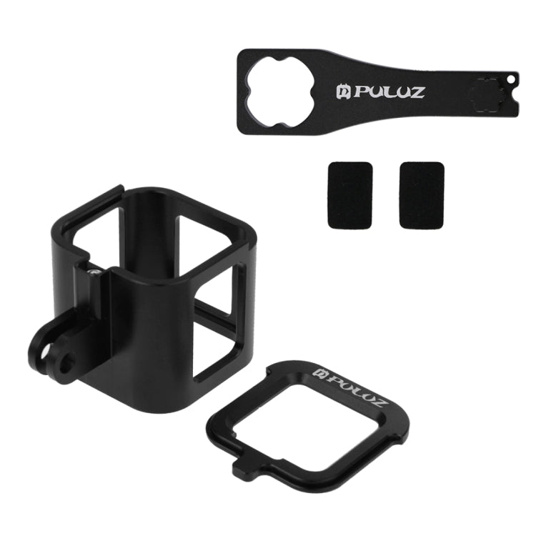 PULUZ Housing Shell CNC Aluminum Alloy Protective Cage with Insurance Frame for GoPro HERO5 Session /HERO4 Session /HERO Session(Black) - Metal Cases by PULUZ | Online Shopping South Africa | PMC TechLife | Buy Now Pay Later Mobicred