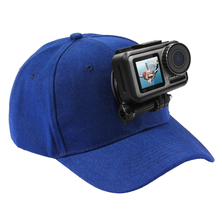 PULUZ Baseball Hat with J-Hook Buckle Mount & Screw for GoPro, DJI OSMO Action and Other Action Cameras(Blue) -  by PMC TechLife | Online Shopping South Africa | PMC TechLife