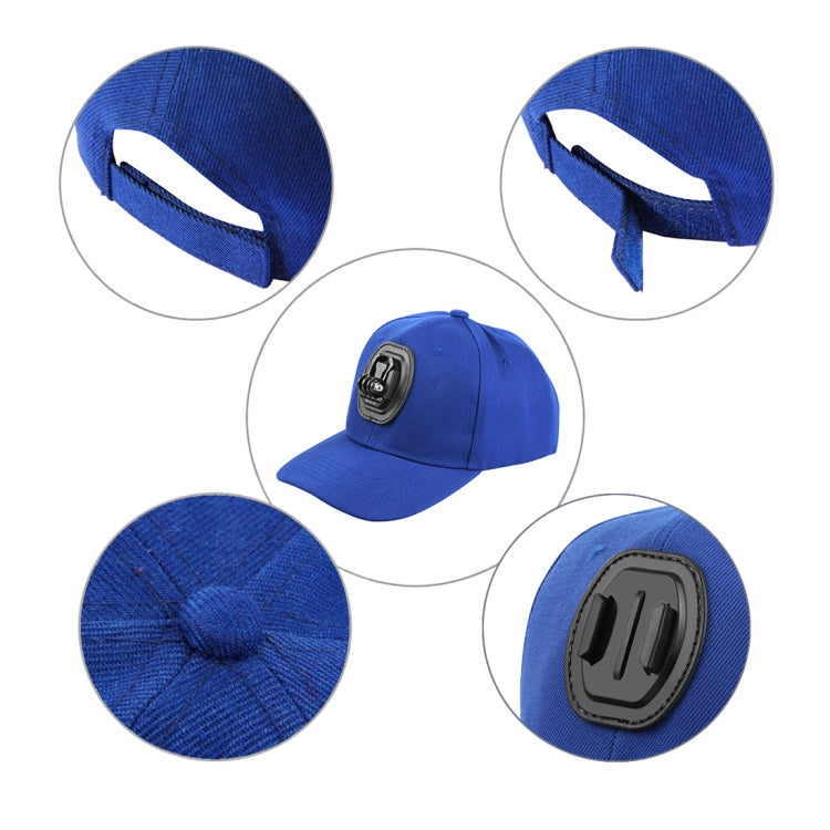 PULUZ Baseball Hat with J-Hook Buckle Mount & Screw for GoPro, DJI OSMO Action and Other Action Cameras(Blue) -  by PMC TechLife | Online Shopping South Africa | PMC TechLife