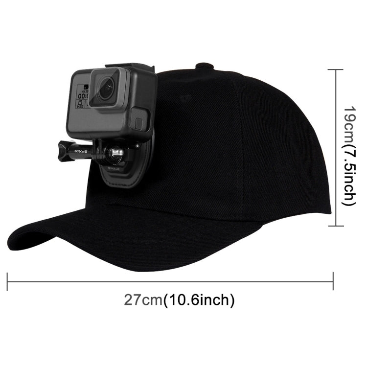 PULUZ Baseball Hat with J-Hook Buckle Mount & Screw for GoPro, DJI OSMO Action and Other Action Cameras(Black) -  by PMC TechLife | Online Shopping South Africa | PMC TechLife