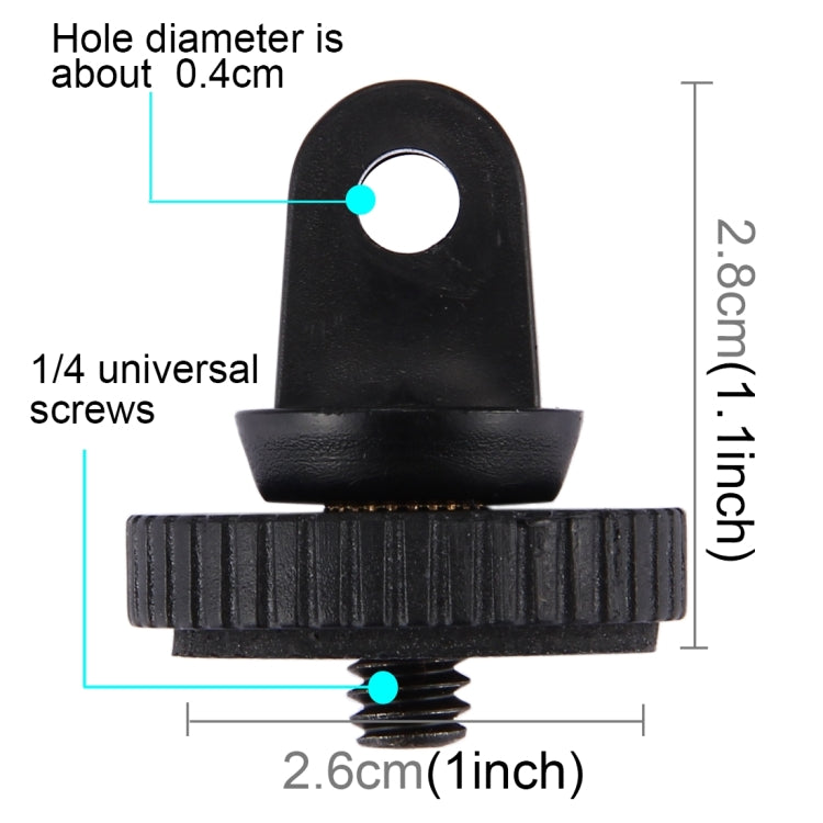 PULUZ 1/4 inch Screw Tripod Mount Adapter for GoPro Hero11 Black / HERO10 Black /9 Black /8 Black /7 /6 /5 /5 Session /4 Session /4 /3+ /3 /2 /1, DJI Osmo Action and Other Action Cameras 5mm Diameter Screw Hole, 3.3cm Diameter - Connection Mount by PULUZ | Online Shopping South Africa | PMC TechLife