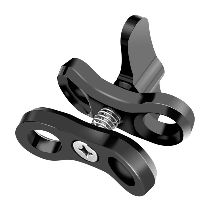 PULUZ Ball Clamp Close Hole Diving Camera Bracket CNC Aluminum Spring Flashlight Clamp for Diving Underwater Photography System(Black) - Diving Accessories by PULUZ | Online Shopping South Africa | PMC TechLife | Buy Now Pay Later Mobicred