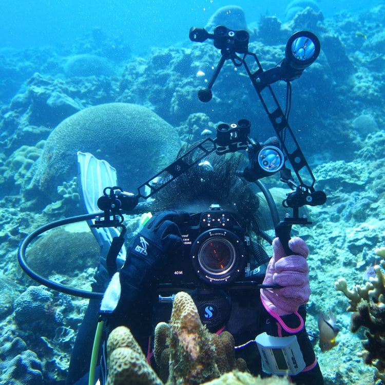 PULUZ Ball Clamp Close Hole Diving Camera Bracket CNC Aluminum Spring Flashlight Clamp for Diving Underwater Photography System(Black) - Diving Accessories by PULUZ | Online Shopping South Africa | PMC TechLife | Buy Now Pay Later Mobicred