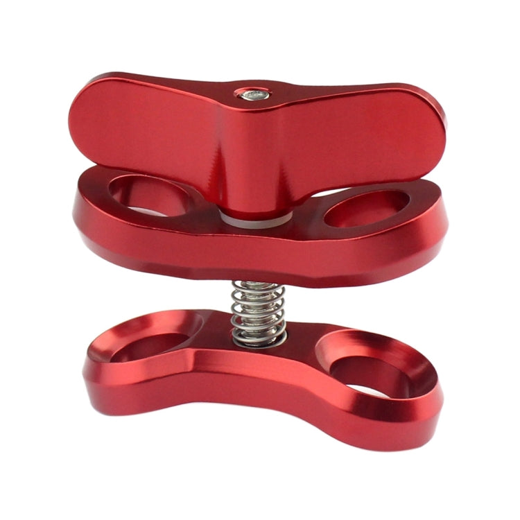 PULUZ Ball Clamp Close Hole Diving Camera Bracket CNC Aluminum Spring Flashlight Clamp for Diving Underwater Photography System(Red) - Diving Accessories by PULUZ | Online Shopping South Africa | PMC TechLife | Buy Now Pay Later Mobicred