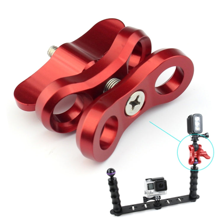 PULUZ Ball Clamp Close Hole Diving Camera Bracket CNC Aluminum Spring Flashlight Clamp for Diving Underwater Photography System(Red) - Diving Accessories by PULUZ | Online Shopping South Africa | PMC TechLife | Buy Now Pay Later Mobicred