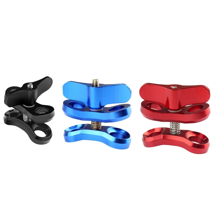 PULUZ Ball Clamp Close Hole Diving Camera Bracket CNC Aluminum Spring Flashlight Clamp for Diving Underwater Photography System(Red) - Diving Accessories by PULUZ | Online Shopping South Africa | PMC TechLife | Buy Now Pay Later Mobicred