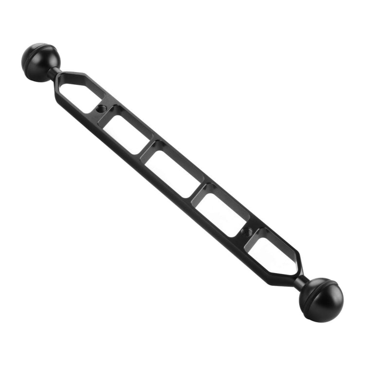 PULUZ 11.0 inch 27.9cm Aluminum Alloy Dual Balls Arm, Ball Diameter: 25mm(Black) - free shipping - PMC TechLife - Order now!