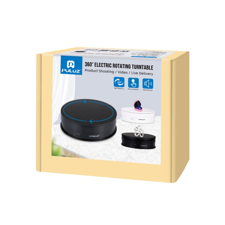 PULUZ 15cm USB Electric Rotating Turntable Display Stand Video Shooting Props Turntable for Photography, Load 1-5kg(Black) -  by PULUZ | Online Shopping South Africa | PMC TechLife | Buy Now Pay Later Mobicred
