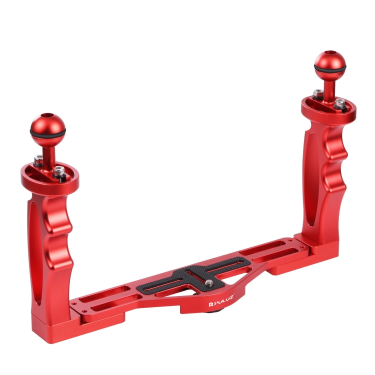 PULUZ Dual Handles Aluminium Alloy Tray Stabilizer for Underwater Camera Housings(Red) - free shipping - PMC TechLife - Order now!