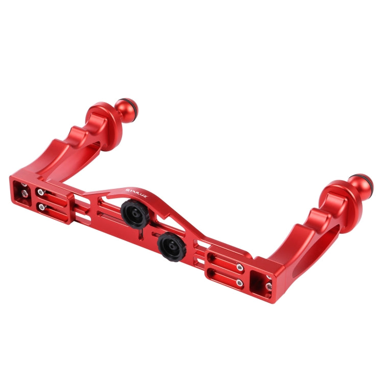 PULUZ Dual Handles Aluminium Alloy Tray Stabilizer for Underwater Camera Housings(Red) - free shipping - PMC TechLife - Order now!