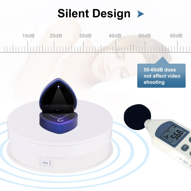 PULUZ 15cm Adjusting Speed Rotating Turntable Display Stand, Load: 3kg(White) -  by PULUZ | Online Shopping South Africa | PMC TechLife | Buy Now Pay Later Mobicred