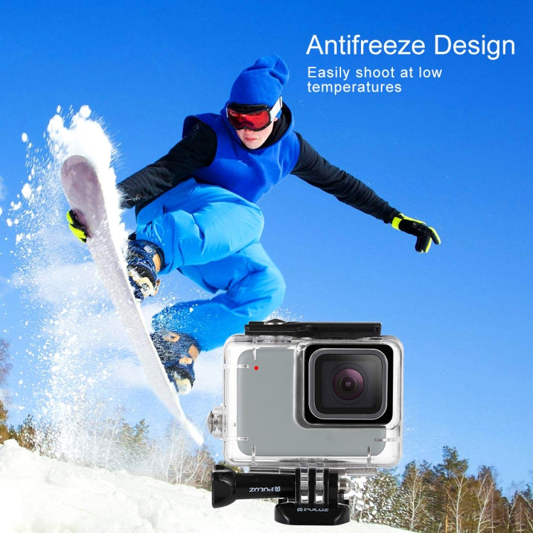 PULUZ 45m Underwater Waterproof Housing Diving Case for GoPro HERO7 Silver / HERO7 White, with Buckle Basic Mount & Screw(Transparent) - Waterproof Cases by PULUZ | Online Shopping South Africa | PMC TechLife | Buy Now Pay Later Mobicred