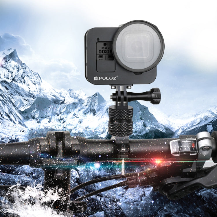 PULUZ Housing Shell CNC Aluminum Alloy Protective Cage with Insurance Frame & 52mm UV Lens for GoPro HERO8 Black(Black) - Metal Cases by PULUZ | Online Shopping South Africa | PMC TechLife | Buy Now Pay Later Mobicred