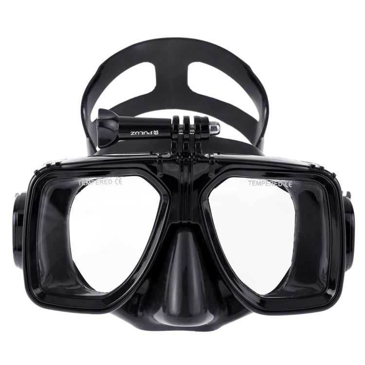 PULUZ Water Sports Diving Equipment Diving Mask Swimming Glasses for GoPro, Insta360, DJI and Other Action Cameras(Black) - Diving Mask by PULUZ | Online Shopping South Africa | PMC TechLife | Buy Now Pay Later Mobicred