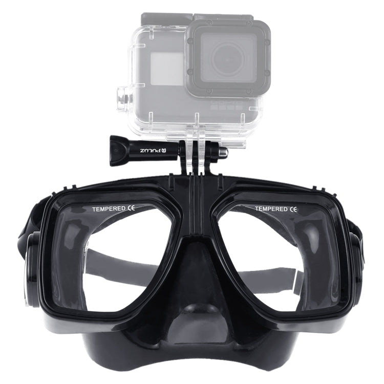 PULUZ Water Sports Diving Equipment Diving Mask Swimming Glasses for GoPro, Insta360, DJI and Other Action Cameras(Black) - Diving Mask by PULUZ | Online Shopping South Africa | PMC TechLife | Buy Now Pay Later Mobicred