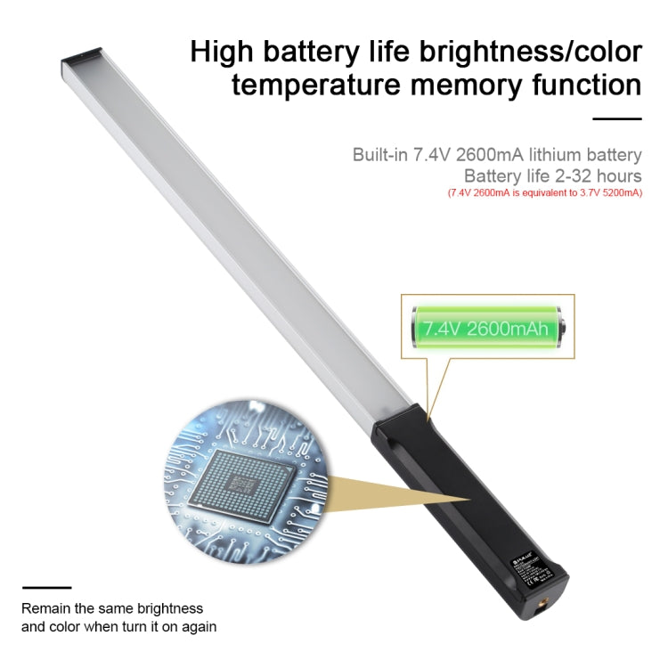 PULUZ RGB Colorful Photo LED Stick Adjustable Color Temperature Handheld LED Fill Light with Remote Control(Black) - free shipping - PMC TechLife - Order now!
