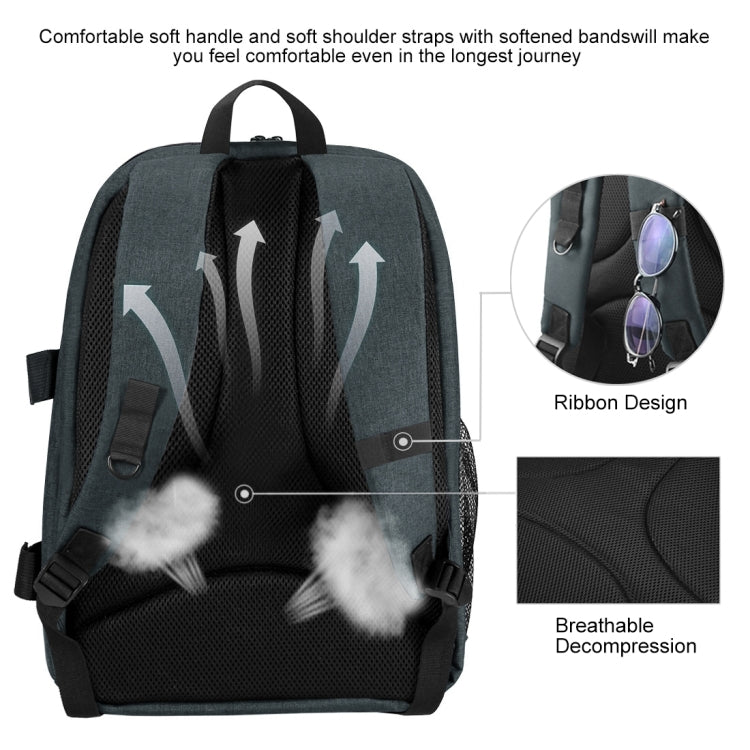 PULUZ Outdoor Portable Waterproof Scratch-proof Dual Shoulders Backpack Handheld PTZ Stabilizer Camera Bag with Rain Cover for Digital Camera, DJI Ronin-SC / Ronin-S(Grey) - free shipping - PMC TechLife - Order now!