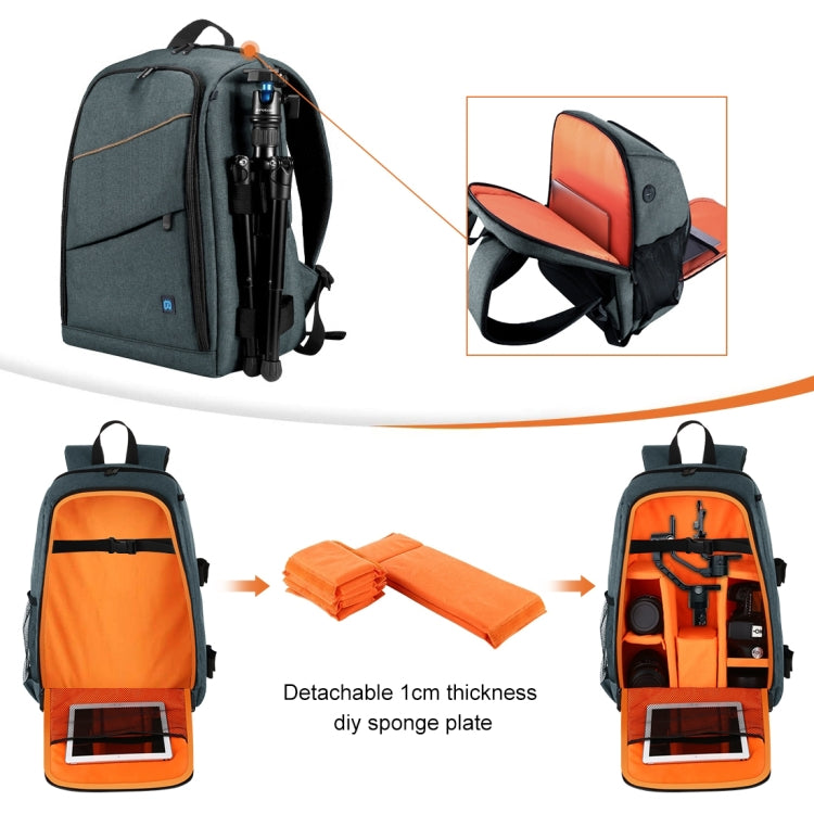 PULUZ Outdoor Portable Waterproof Scratch-proof Dual Shoulders Backpack Handheld PTZ Stabilizer Camera Bag with Rain Cover for Digital Camera, DJI Ronin-SC / Ronin-S(Grey) - free shipping - PMC TechLife - Order now!